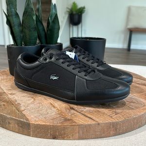 Lacoste Black Leather Men’s Size 10